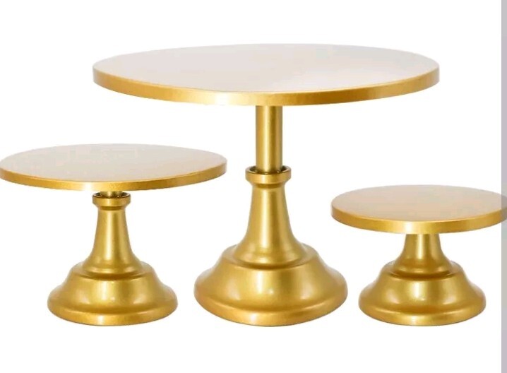 Set of 3 Pieces Cake Stands Iron Cake Holder Dessert Display Plate Serving Tray