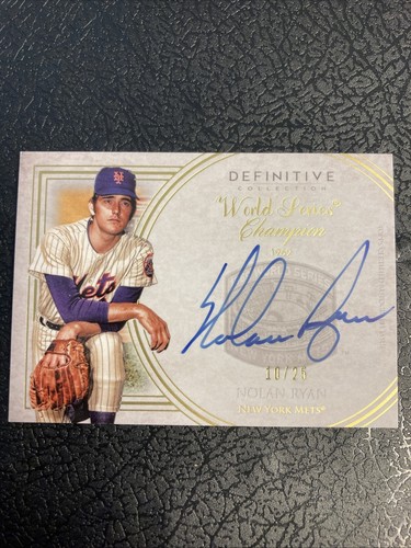 Topps Definitive WS Champion 2017 Nolan Ryan SP ¡Auto! #d/25 METS!