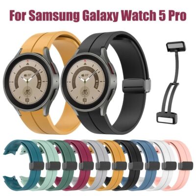 Magnetic Silicone Band Strap For Samsung Galaxy Watch 6 40 44mm 4 5 Pro Classic