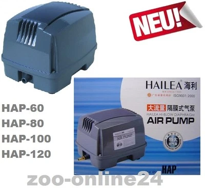 HAILEA Hi-Blow HAP-60;80;100;120;Aquarium-Teich-Kompressor-Sauerstoff-Luft-Pumpe