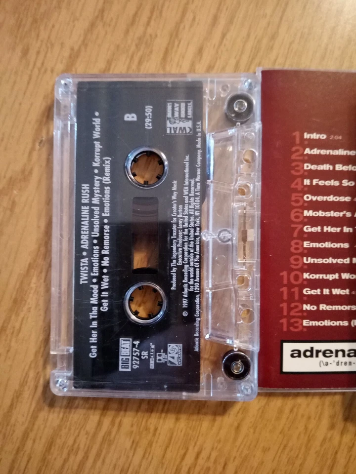 Twista - Adrenaline Rush ** Cassette Tape ** Emotions Get It Wet Feels So Good - Image 4 of 4