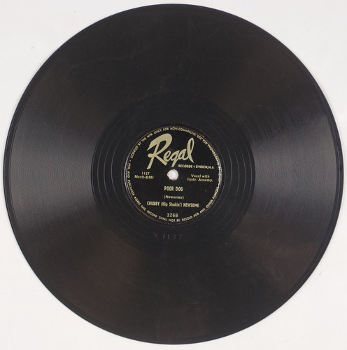 CHUBBY HIP SHAKIN NEWSOME: Poor Dog US Regal Nola R&B Blues 78 Rare HEAR - Picture 4 of 4