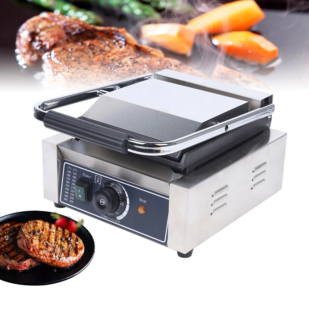 110V 1800W Sandwich Press Grill Griddle Pancake Maker Smooth Flat Non-Stick NEW