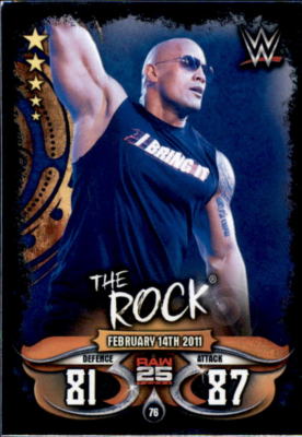 Topps Slam Attax Live - Karte 76 - The Rock - Raw 25 Years