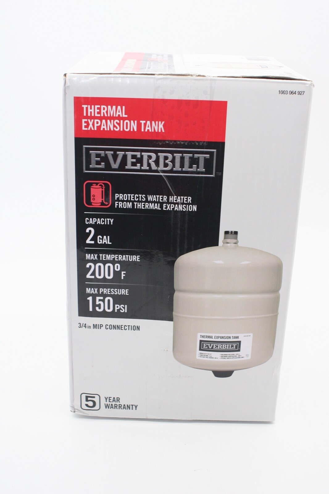 Everbilt 2 Gal. Thermal Expansion Tank EF-TET-2T 883882104390 | eBay