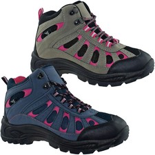 Ladies Ankle High Lace Up Walking Hiking Winter Boots Womens Comfort Shoes Sizes