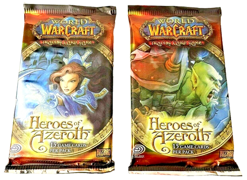 2006 World Of Warcraft TCG Heroes Of Azeroth X2 Booster Packs  Factory Sealed - Picture 1 of 3