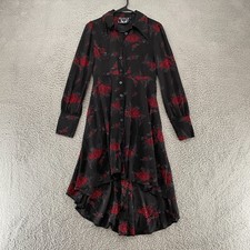 Killstar Shirt Dress Womens Small Pandora Skull Roses Pentagram Floral Goth