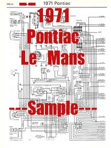 1971 Pontiac Le Mans Full Car Wiring Diagram *High environment