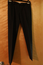 THEORY black "Arlene" pants size 2 straight leg welt pockets classic wool blend