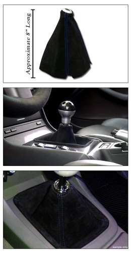Topline For Jeep MT/AT Shifter Shift Boot Gear Cover - Black Suede w/Blue Stitch - Bild 2 von 2