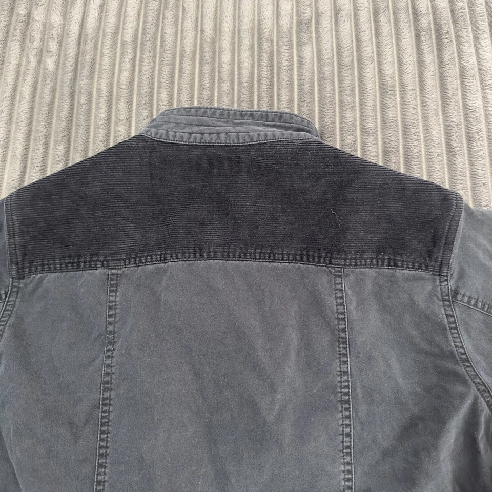Columbia Moto Jacket Womens L Black Full Zip Canvas Light Weight Corduroy Patch - Image 4 of 4