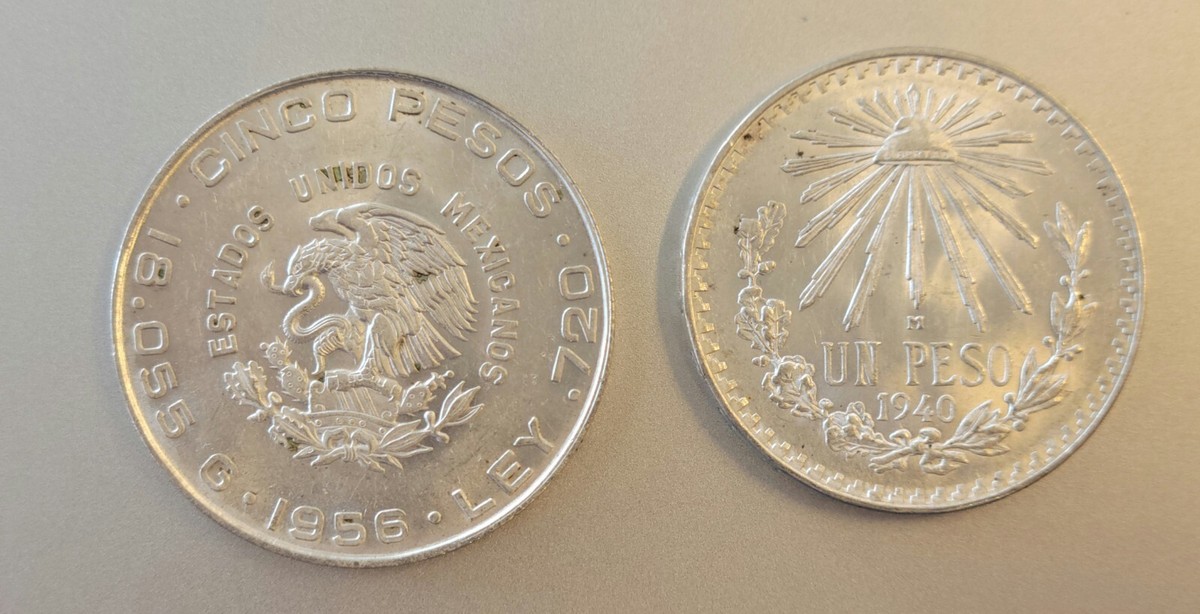 DUO (2 COINS) BU MEXICO 1 PESO 1940 & 1956 !! | eBay