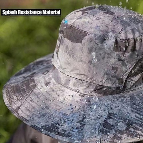 Wide Brim Sun Hat with Solar & USB Powered Fan UV Protection for Camping Fishing - Picture 14 of 21
