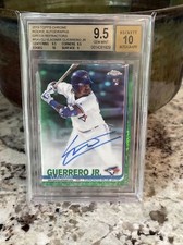 2019 Topps Chrome Vladimir Guerrero Jr. ROOKIE RC Green Auto /99 9.5 10 Sub