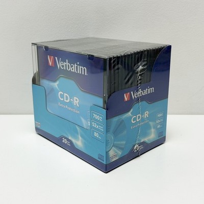 20 Stück Verbatim Audio CD-R Jewel Case beschreibbar Rohling Musik 700MB / 80 Min