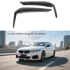 Front Bumper Fog Light Side Grill Trim For 2016-20 BMW 5 Series G30 G31 M-Sport