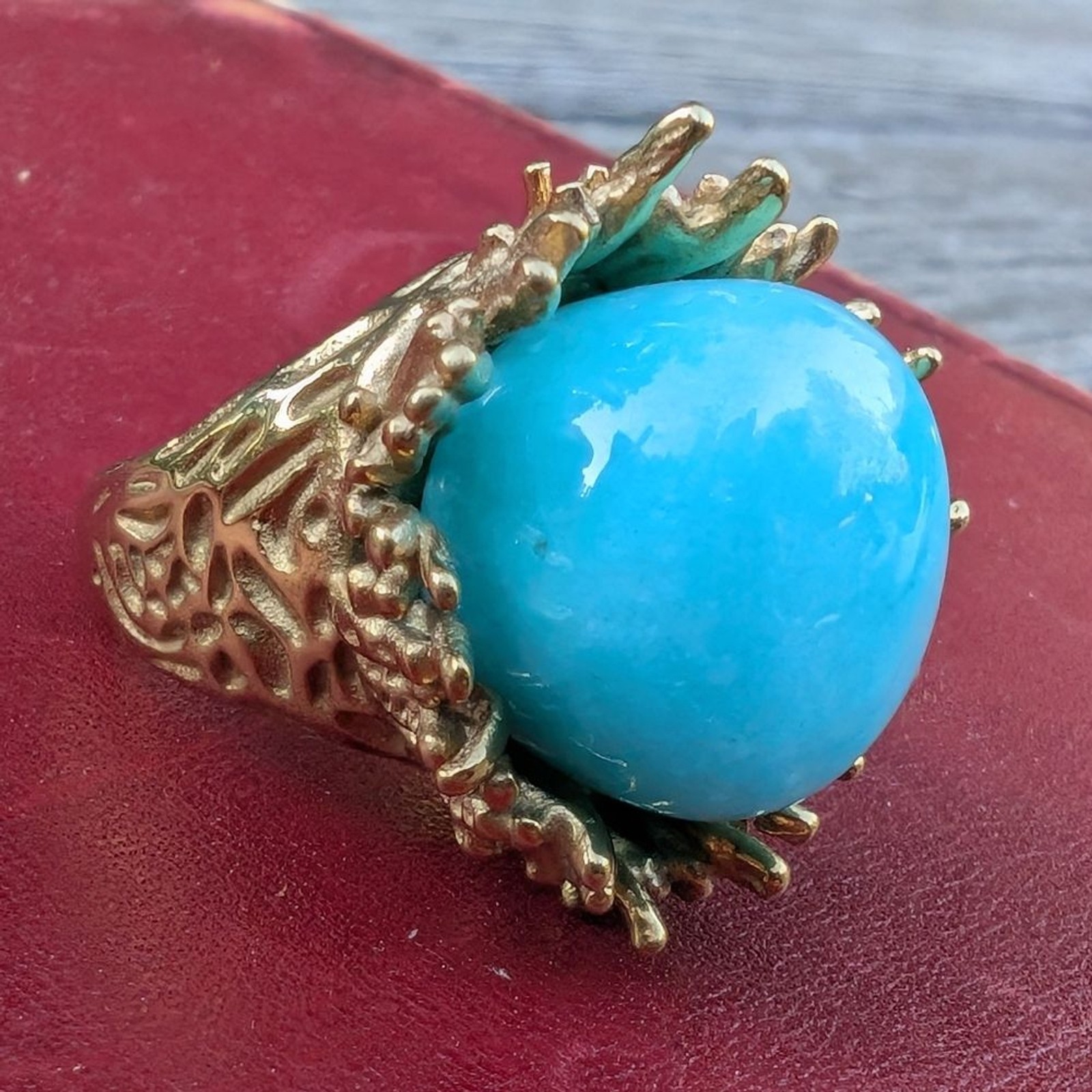 Plunder Gold and Blue  Statement Ring - image 11
