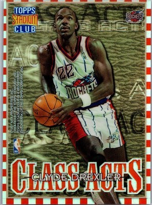 Olajuwon Drexler 1996-97 Topps Stadium Club Atomic Refractor #CA-7 