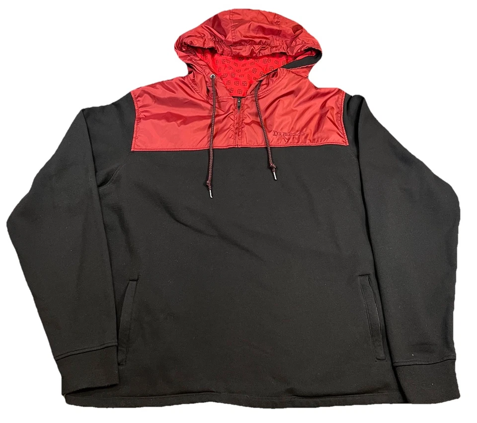 Sudadera con Capucha Blizzard Entertainment Diablo Para Hombre 2XL Negra Roja 1/4 Cremallera Bordada WoW Foto 2 de 4