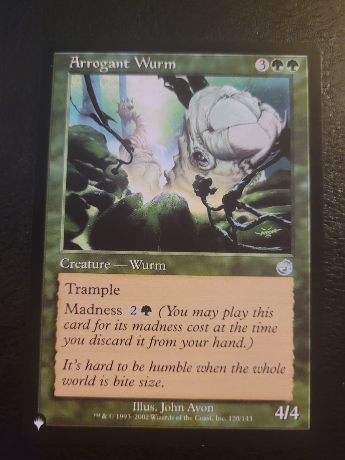 Arrogant Wurm #120/143 NM/LP List Mystery Torment Magic MTG Green Uncommon