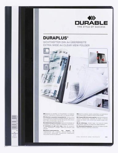 Durable DURAPLUS Presentation Folder Pack of 25 A4 Folders Black Perfect F - Picture 5 of 8