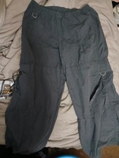 Wild Fable Women  s Mid Rise Wide Leg Relaxed Cargo Pants Dark Grey Size XXL NWOT