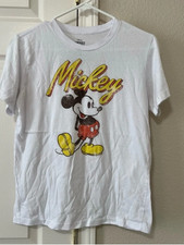 Vintage Distressed Disney Mickey Mouse Short Sleeve Tee - Kids XL 16 