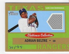 2013 Topps Heritage Clubhouse Collection Relics Gold #AB Adrian Beltre #80/99