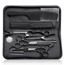 Hair Cutting Scissors Kit, Professional Barber Scissors Hairdressing Shears S...