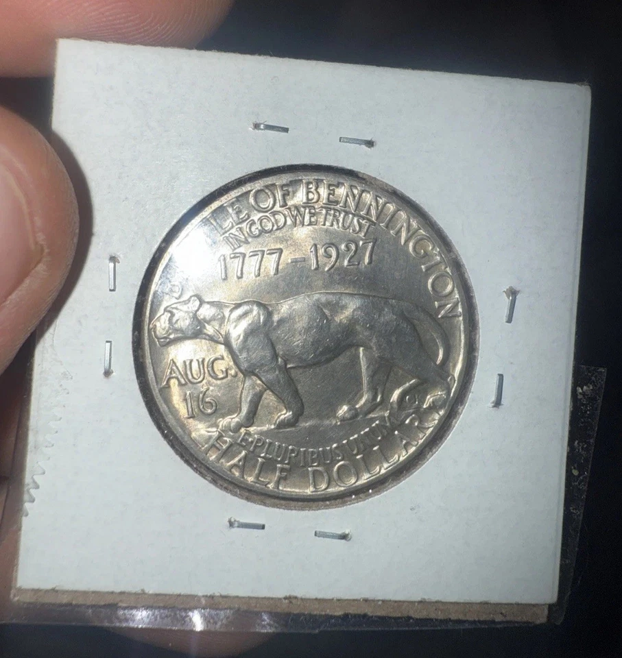 1927 Vermont Sesquicentennial Commemorative Silver Half Dollar CH-Ver Ira Allen - Image 2 of 4