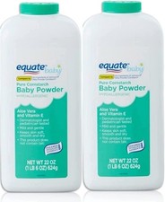 Pure Cornstarch Baby Powder Aloe and Vitamin E (22 oz - 2 6 Ounce (Pack of 2) 