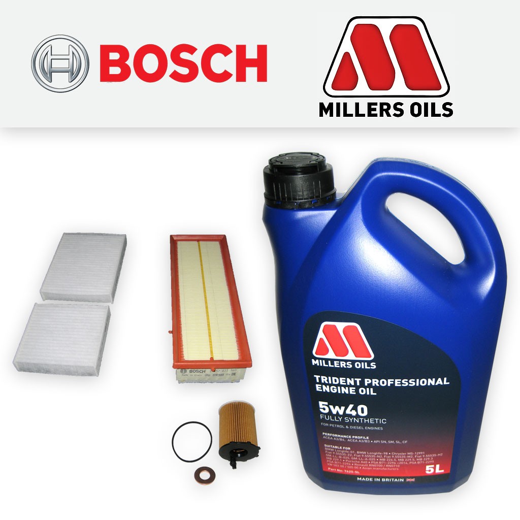 SERVICE KIT for CITROEN C3 1.6 HDI DV6ATED4 OIL AIR CABIN FILTERS +OIL 2009-2016