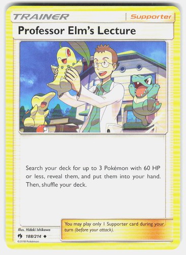 Professor Elm's Lecture 188/214 UC Lost Thunder NM Pokemon