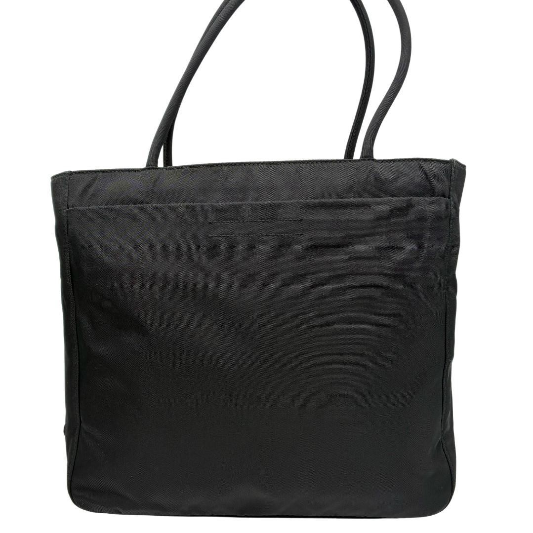 PRADA Nylon Tote Bag Black Authentic Logo Handbag Women's Fashion