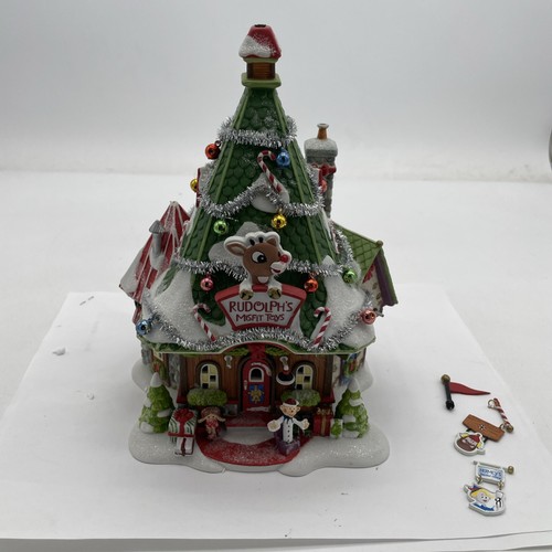 Dept 56 Rudolph’s Misfit Headquarters North Pole Needs Repair No Light Not Comp