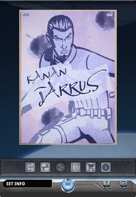 Topps Star Wars Card Trader 2025 Watercolor W2 Purple - Kanan Jarrus 200cc