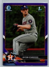 2018 Bowman Draft #BDC-23 Jayson Schroeder Chrome Purple Refractor