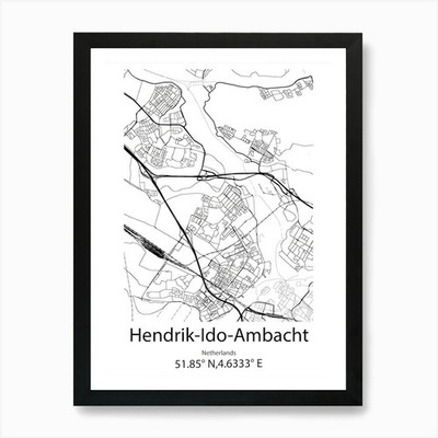 Hendrik Ido Ambacht,Netherlands Min Framed Wall Art Poster Canvas Print Picture