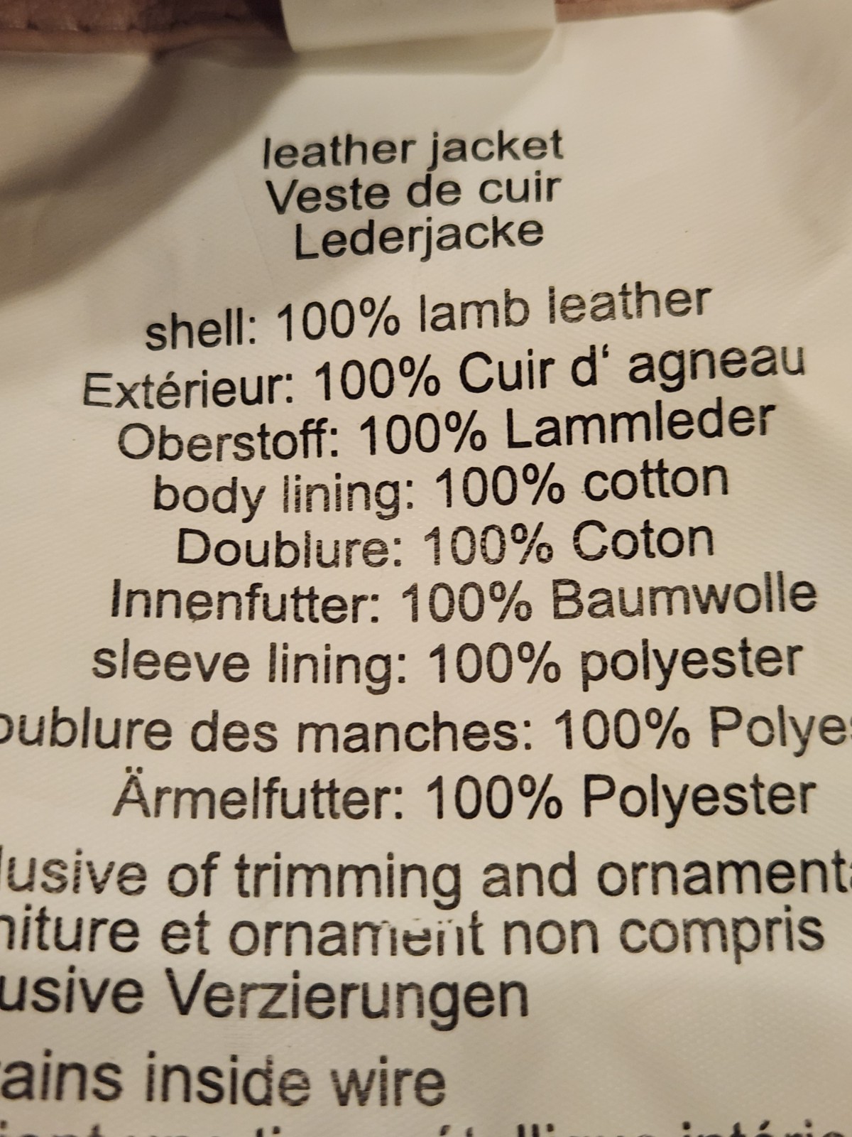 Mauritius Sofia Jacket 100% Lamb Leather Pale Pin… - image 18