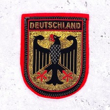 Vintage Germany Patch   70s Deutschland Coat of Arms   Woven Felt Sew-On Badge