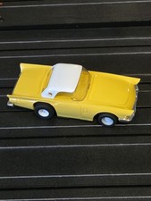 Tyco TCR 1957 Ford Thunderbird Yellow White HO Slot Car Wow Nice