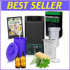 Versatile Decarboxylator & Infuser Machine with Tincture Bottles and Recipes