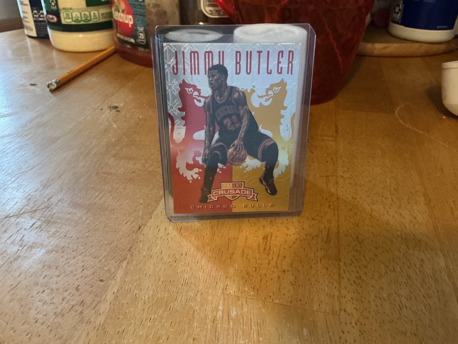 2012-2013 Panini jimmy butler 92/99 red and gold Crusade