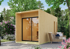 Saunahaus Gartensauna Außensauna AMIRA 220x429cm ohne Ofen +LAGERABVERKAUF+