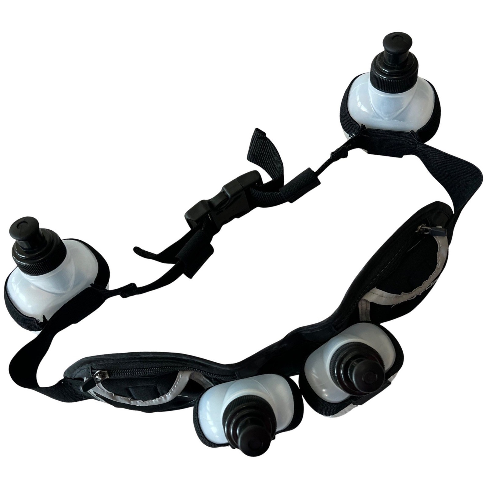 Pro Form Black Running Hydration Belt Waist Pack with Four W
