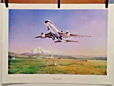 DELTA AIRLINES POSTER HEAVY METAL DC-10 TAKING OFF SIZE