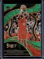 2023-24 Panini Select Toumani Camara RC Green Wave Prizm Rookie Courtside #/50