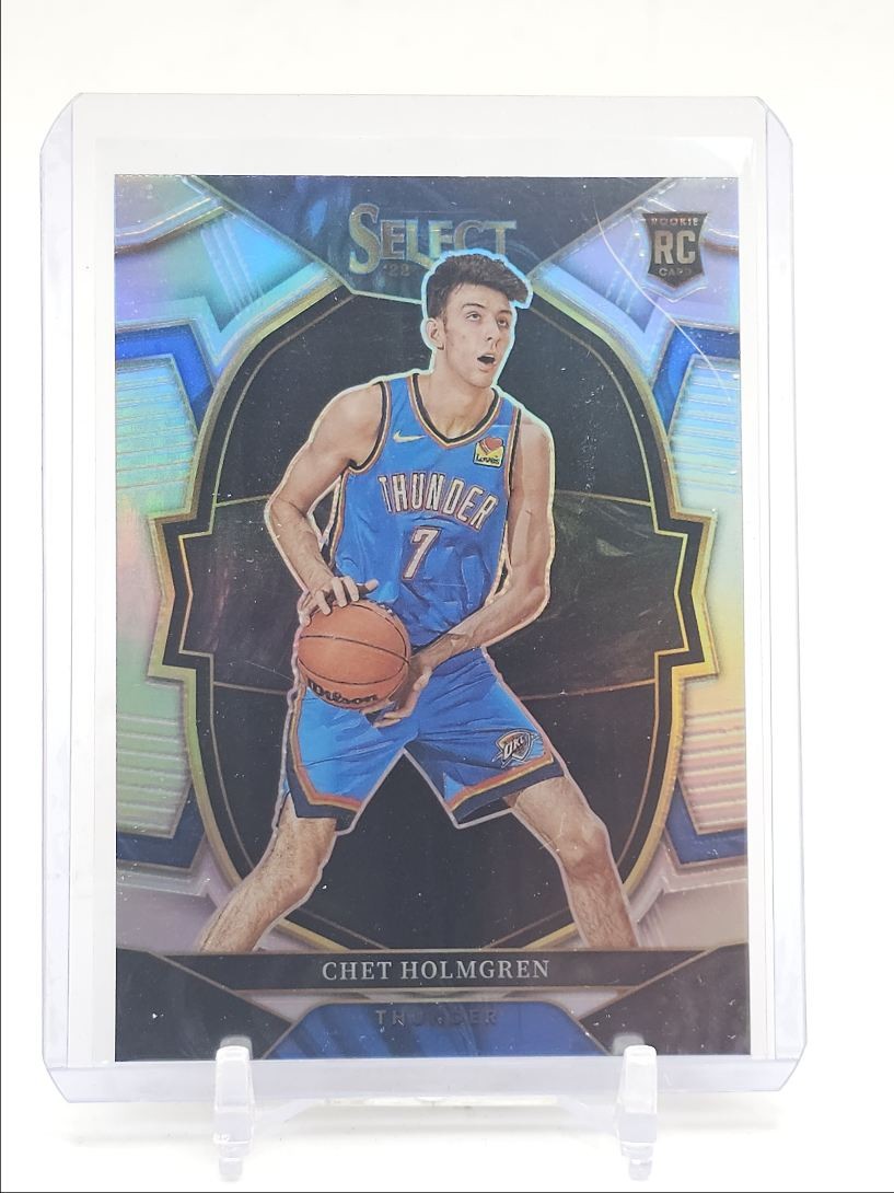 CHET HOLMGREN 2022-23 SELECT CONCOURSE ROOKIE SILVER PRIZM THUNDER RC Q2380