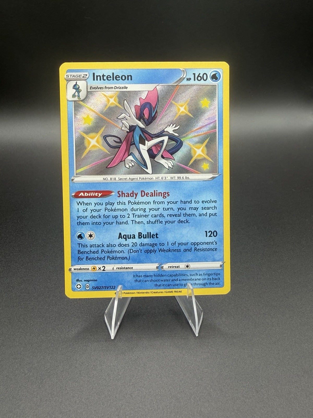 Inteleon SV027/SV122 Shining Fates: Shiny Vault Holo